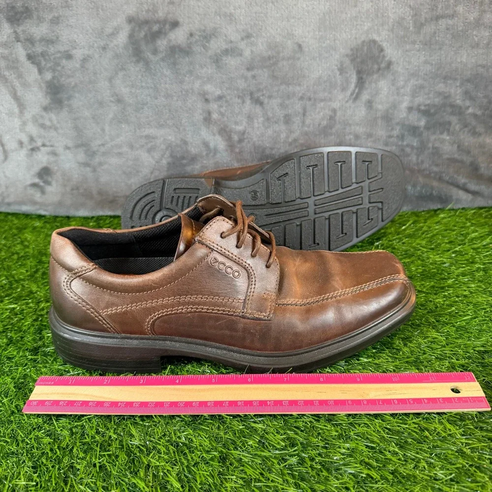ECCO Brown Leather Bicycle Toe Derby Oxford Shoes Mens‎ size US 7-7.5 EU 41
